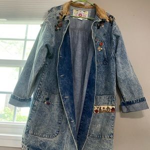 Long Vintage Denim Jacket